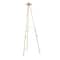 55.25" Gold Metal Large Foldable 2-Tier Display Easel with Scroll Finial